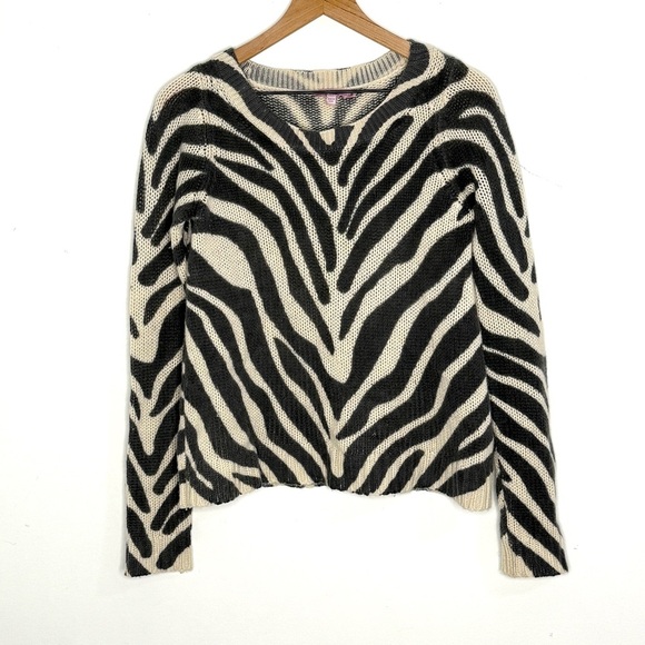 Calypso St. Barth 100% Cashmere Zebra Print Sweater (Size S) - Picture 1 of 4